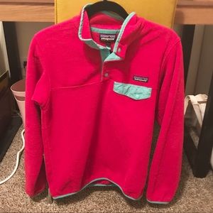 Pink Patagonia quarter button up